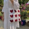 crochet tote bag carry love with our heart shoulder bag 2