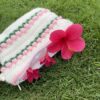 Side angle of Crochet Tulip Makeup Pouch